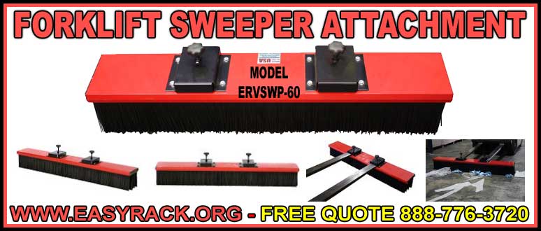 Heavy Duty Forklift Sweeper Attachment For Sale Manufacturer Direct Pricing Saves You Money Today!