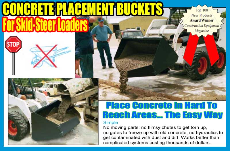 Concrete Bucket Attachment For Skid-Steer Loaders For Sale In Houston, Texas