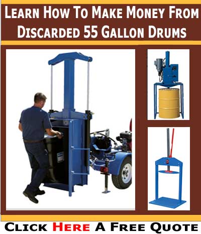Make Money From Your Unwanted 55 Gallon Drums With Easy Rack's Drum Crushers & Compactors