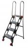 Stainless Steel Folding Ladders with Wheels