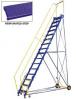 Steel Rolling Warehouse Ladders - Perforated Steps, 10" Top Step