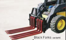 Heavy Duty Forkframe for Skid-Steer with Block Forks