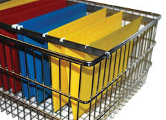 Double Tray/ Double Basket Utility Mail Cart