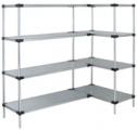 Solid Galvanized Shelf Add-On Kits 74"H x 24"W