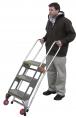 Stainless Steel Folding Ladders with Wheels