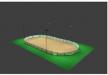 50'x100' Oval Horse Arena Lighting Package w/Steel Poles