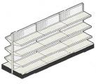 New Aisle Retail Display Gondola Shelving Add-On Section - 22" D