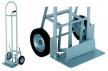 High Back Aluminum Hand Truck with Push Out. This ergonomic equipment transport is engineered to transport tall heavy loads weighing up to 300 lbs. from workstation to workstation.