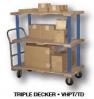 Triple Decker Hardwood Platform Cart